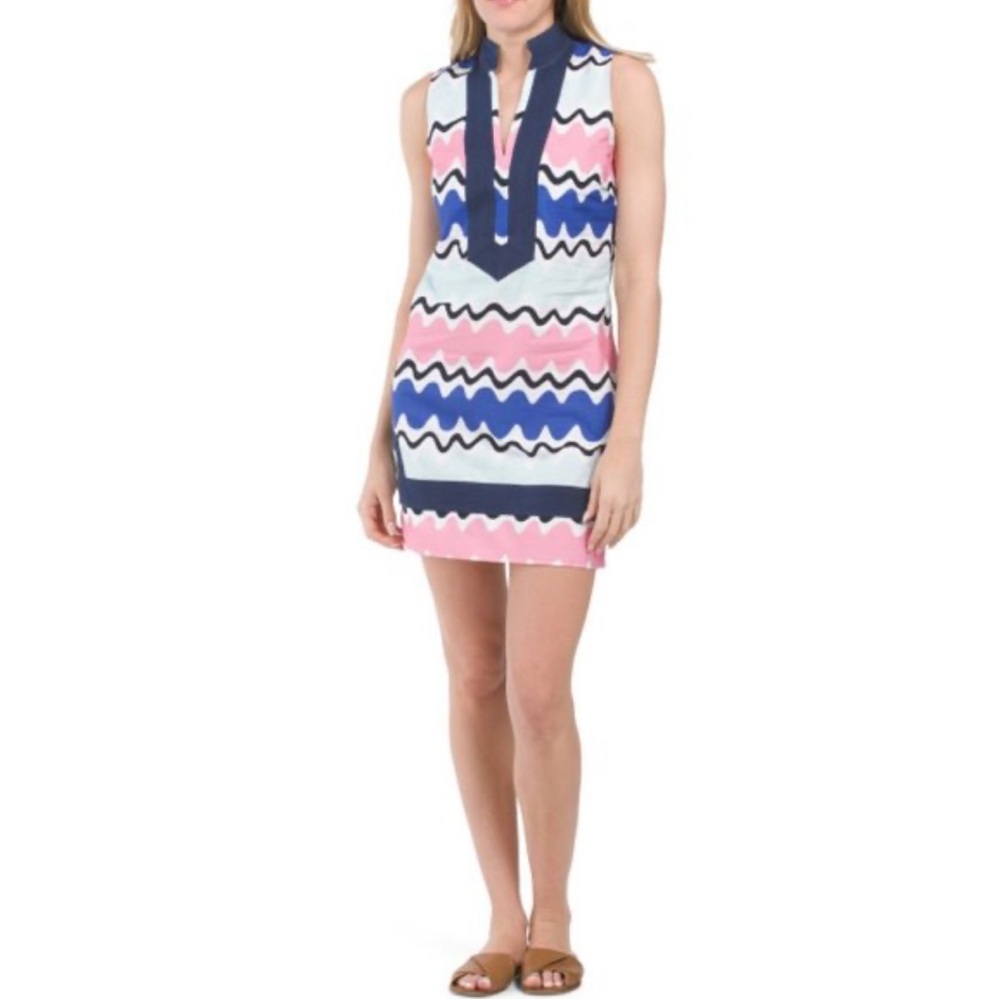 Sail to Sable XL wave print tunic dress NWT